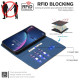 For Samsung Galaxy S24+ 5G Color Matching RFID Anti-theft Leather Phone Case(Blue)