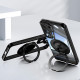 For Samsung Galaxy S23 5G 360 Holder MagSafe Acrylic Hybrid TPU Phone Case(Black)