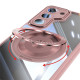 For Samsung Galaxy S23 5G 360 Holder MagSafe Acrylic Hybrid TPU Phone Case(Pink)