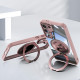 For Samsung Galaxy S23 5G 360 Holder MagSafe Acrylic Hybrid TPU Phone Case(Pink)