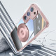 For Samsung Galaxy S23 5G 360 Holder MagSafe Acrylic Hybrid TPU Phone Case(Pink)