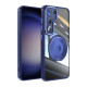 For Samsung Galaxy S23 5G 360 Holder MagSafe Acrylic Hybrid TPU Phone Case(Blue)