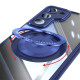 For Samsung Galaxy S23 5G 360 Holder MagSafe Acrylic Hybrid TPU Phone Case(Blue)