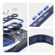 For Samsung Galaxy S23 5G 360 Holder MagSafe Acrylic Hybrid TPU Phone Case(Blue)