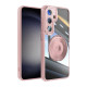 For Samsung Galaxy S24+ 5G 360 Holder MagSafe Acrylic Hybrid TPU Phone Case(Pink)
