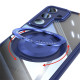 For Samsung Galaxy S24+ 5G 360 Holder MagSafe Acrylic Hybrid TPU Phone Case(Blue)