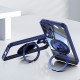 For Samsung Galaxy S24+ 5G 360 Holder MagSafe Acrylic Hybrid TPU Phone Case(Blue)