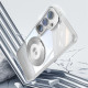 For Samsung Galaxy S24+ 5G 360 Holder MagSafe Acrylic Hybrid TPU Phone Case(Frosted White)