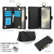 For Samsung Galaxy S24+ 5G Crossbody Ring Multifunctional Wallet Leather Phone Case(Black)