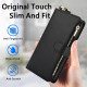 For Samsung Galaxy S24+ 5G Crossbody Ring Multifunctional Wallet Leather Phone Case(Black)