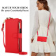 For Samsung Galaxy S24+ 5G Crossbody Ring Multifunctional Wallet Leather Phone Case(Red)