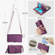 For Samsung Galaxy S24+ 5G Crossbody Ring Multifunctional Wallet Leather Phone Case(Dark Purple)