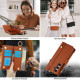 For Samsung Galaxy S24+ 5G Crossbody Ring Multifunctional Wallet Leather Phone Case(Brown)