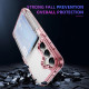 For Samsung Galaxy S24+ 5G Card Holder Acrylic Hybrid TPU Phone Case(Transparent Pink)
