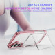 For Samsung Galaxy S24+ 5G Card Holder Acrylic Hybrid TPU Phone Case(Transparent Pink)