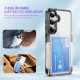 For Samsung Galaxy S24+ 5G Card Holder Acrylic Hybrid TPU Phone Case(Transparent Black)