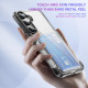 For Samsung Galaxy S24+ 5G Card Holder Acrylic Hybrid TPU Phone Case(Transparent Black)