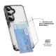 For Samsung Galaxy S24+ 5G Card Holder Acrylic Hybrid TPU Phone Case(Transparent Black)