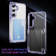 For Samsung Galaxy S24+ 5G Card Holder Acrylic Hybrid TPU Phone Case(Transparent Purple)