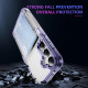 For Samsung Galaxy S24+ 5G Card Holder Acrylic Hybrid TPU Phone Case(Transparent Purple)