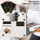 For Samsung Galaxy S24+ 5G Rhombic Texture Card Bag Phone Case with Short Lanyard(White)