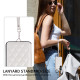 For Samsung Galaxy S24+ 5G Rhombic Texture Card Bag Phone Case with Short Lanyard(White)