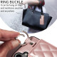 For Samsung Galaxy S24+ 5G Rhombic Texture Card Bag Phone Case with Short Lanyard(Rose Gold)