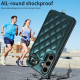 For Samsung Galaxy S24+ 5G Rhombic Texture Card Bag Phone Case with Short Lanyard(Green)