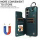 For Samsung Galaxy S24+ 5G Rhombic Texture Card Bag Phone Case with Short Lanyard(Green)