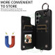 For Samsung Galaxy S24+ 5G Rhombic Texture Card Bag Phone Case with Short Lanyard(Black)