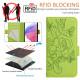 For Samsung Galaxy S24+ 5G Embossed Rose RFID Anti-theft Leather Phone Case(Green)
