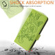 For Samsung Galaxy S24+ 5G Embossed Rose RFID Anti-theft Leather Phone Case(Green)