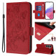 For Samsung Galaxy S24+ 5G Embossed Rose RFID Anti-theft Leather Phone Case(Red)