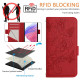 For Samsung Galaxy S24+ 5G Embossed Rose RFID Anti-theft Leather Phone Case(Red)