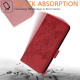 For Samsung Galaxy S24+ 5G Embossed Rose RFID Anti-theft Leather Phone Case(Red)
