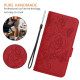 For Samsung Galaxy S24+ 5G Embossed Rose RFID Anti-theft Leather Phone Case(Red)