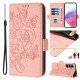 For Samsung Galaxy S24+ 5G Embossed Rose RFID Anti-theft Leather Phone Case(Pink)