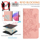 For Samsung Galaxy S24+ 5G Embossed Rose RFID Anti-theft Leather Phone Case(Pink)