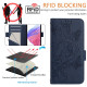 For Samsung Galaxy S24+ 5G Embossed Rose RFID Anti-theft Leather Phone Case(Dark Blue)