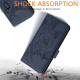 For Samsung Galaxy S24+ 5G Embossed Rose RFID Anti-theft Leather Phone Case(Dark Blue)