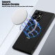 For Samsung Galaxy S24+ 5G MagSafe Rotation Holder PC + Leather Phone Case(Orange)