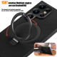 For Samsung Galaxy S24+ 5G MagSafe Rotation Holder PC + Leather Phone Case(Black)