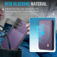 For Samsung Galaxy S24+ 5G JEEHOOD J05 Business Magnetic Style RFID Leather Phone Case(Purple)