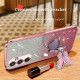 For Samsung Galaxy S24+ 5G Plated Gradient Glitter Butterfly Holder TPU Phone Case(Pink)