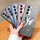 For Samsung Galaxy S24+ 5G Plated Gradient Glitter Butterfly Holder TPU Phone Case(Sierra Blue)