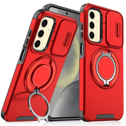 For Samsung Galaxy S24+ 5G Sliding Camshield Ring Holder Phone Case(Red)