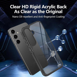 For Samsung Galaxy S24+ 5G Acrylic+TPU Transparent Shockproof Phone Case(Black)