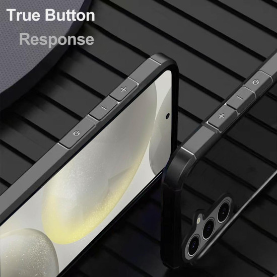 For Samsung Galaxy S24+ 5G Acrylic+TPU Transparent Shockproof Phone Case(Black)