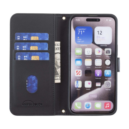 For Samsung Galaxy S23+ 5G Square Texture Leather Phone Case(Black)