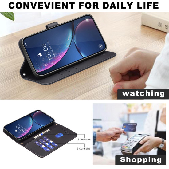 For Samsung Galaxy S23+ 5G Square Texture Leather Phone Case(Black)